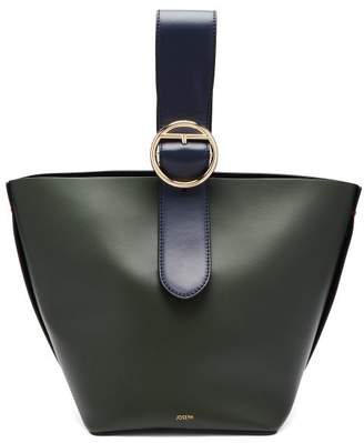 Joseph Sevres Buckle Handle Leather Bag - Womens - Green Navy