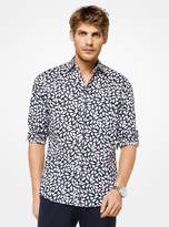 Thumbnail for your product : Michael Kors Slim-Fit Botanical Stretch-Cotton Shirt
