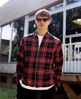 Thumbnail for your product : The Kooples Zipped red and black mens cotton check shirt