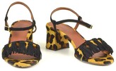 Thumbnail for your product : L'Autre Chose Leo Print Mid-heel Sandals