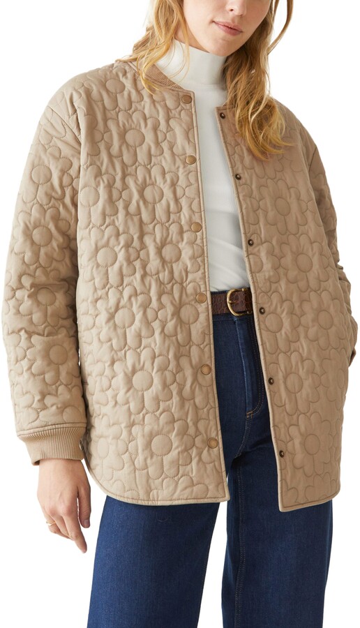 And other stories Oversize Floral Quilted Jacket ShopStyle