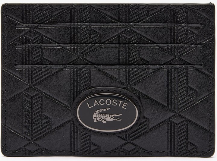 Lacoste Men's Leather Monogram Print Card Holder - ShopStyle Wallets