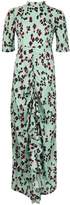 Thumbnail for your product : boohoo High Neck Ruffle Front Animal Print Maxi Dress