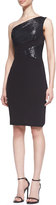 Thumbnail for your product : David Meister Metallic-Inset One-Shoulder Dress