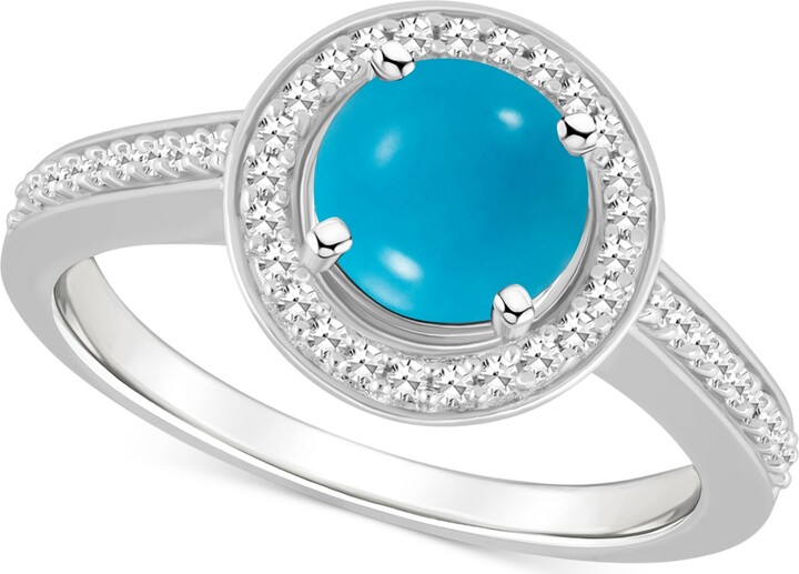 Carolyn Pollack Sterling Silver Sleeping Beauty Turquoise Opal & Topaz Gemstone Gemstone Stack Band Ring Size 5 to 10 