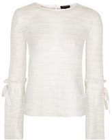 Thumbnail for your product : Topshop Sheer stripe tie sleeve top