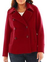 Thumbnail for your product : JCPenney jcp Wool-Blend Pea Coat - Plus