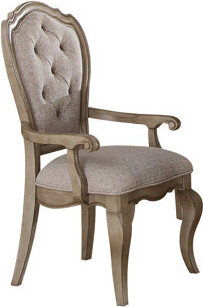 Rosecliff Heights Beige Arm Chair with Button Tufted (Set of 2)