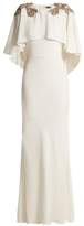 Thumbnail for your product : Alexander McQueen Embellished Crepe Gown - Womens - Ivory