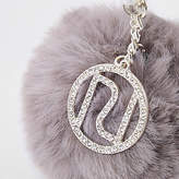 Thumbnail for your product : River Island Womens Grey faux fur pom pom keyring