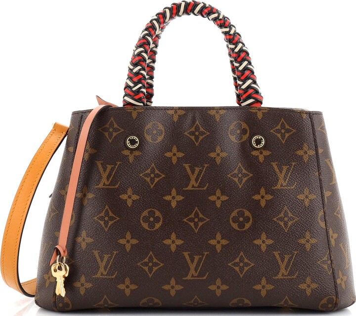 Louis Vuitton Monogram Braided Handle Cluny MM  Brown Handle Bags Handbags   LOU719556  The RealReal