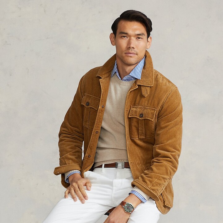 corduroy polo jacket