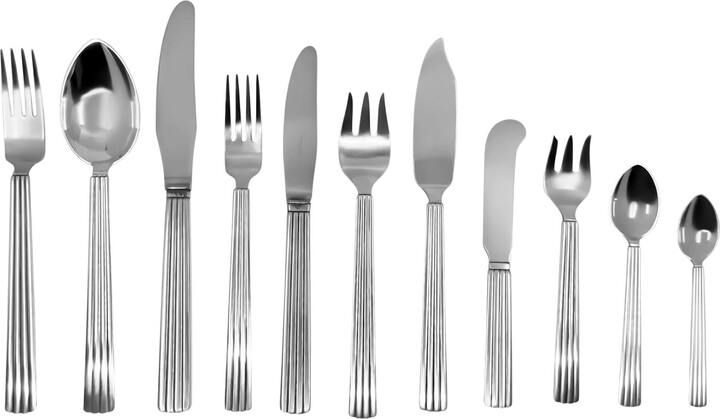 Georg Jensen Bernadotte Sterling Silverware Service For 6