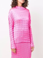 Thumbnail for your product : Sid Neigum Box-Pleat Mock-Neck Blouse
