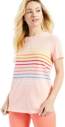 Style&Co. Style & Co Cotton Striped T-Shirt, Created for Macy's
