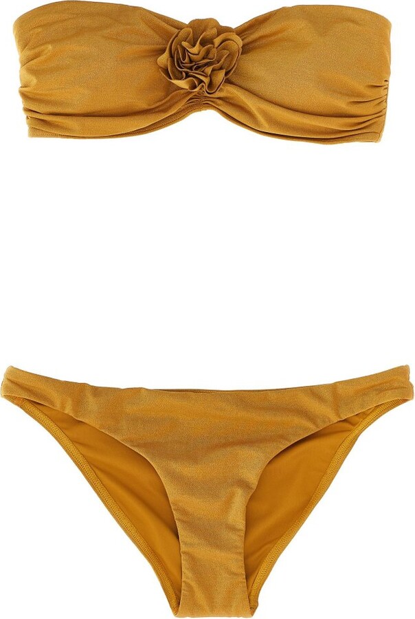 Zimmermann Lucky Bandeau Flower Bikini Set