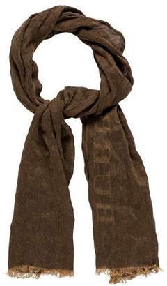 Burberry Woven Fringe-Trimmed Scarf