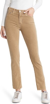 AG Jeans Women's Mari High Waist Slim Ankle Straight Leg Corduroy Pants -  ShopStyle