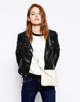 Thumbnail for your product : Pieces Filina Leather Cross Body Bag in Cream