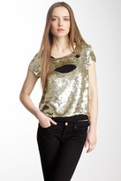 Thumbnail for your product : Gryphon Sequin Destroyed Silk Blouse