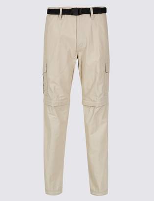 M&S Collection Trekking Zip-Off Trousers with Belt