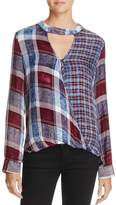 Thumbnail for your product : Vintage Havana Crossover Plaid Top
