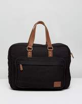 Thumbnail for your product : ASOS Briefcase In Canvas With Leather Trims