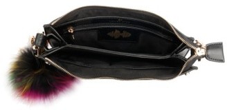 Celine Dion Pizzicato Faux Leather Shoulder Bag - Black
