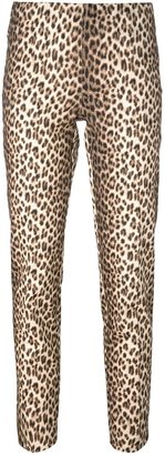 P.A.R.O.S.H. animal print slim fit trousers