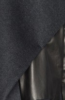 Thumbnail for your product : Nina Ricci Bonded Neoprene & Wool Coat with Leather Panels