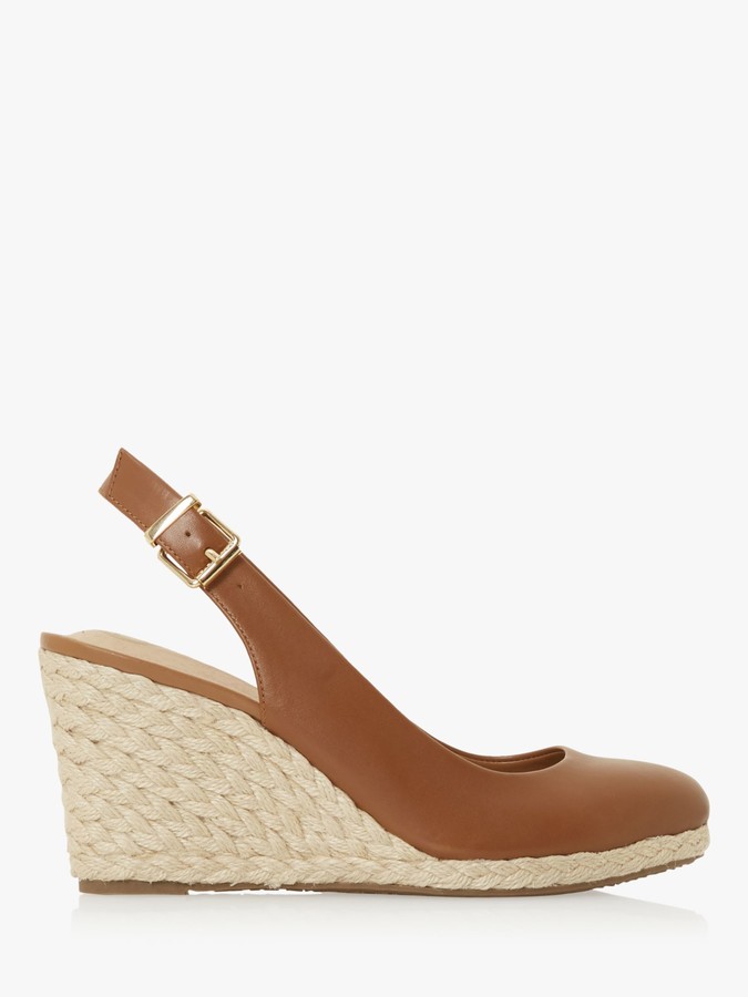 tan wedge court shoes