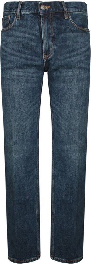 Emporio Armani Logo-Patch Straight-Leg Jeans
