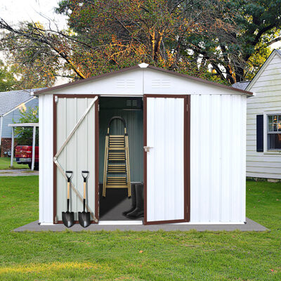 SHANRUGUOJI Metal Garden Sheds Outdoor Storage Sheds With Window