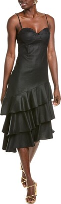 SALE!【BCBG MAXAZRIA】Ruffle Midi Cocktail Dress Amazon.com: BCBGMAXAZRIA Women's Scoop Neck Sleeveless