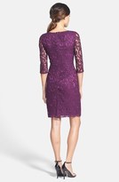 Thumbnail for your product : Adrianna Papell Zip Detail Ruched Lace Sheath Dress