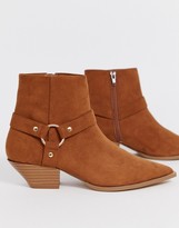 tan western ankle boots