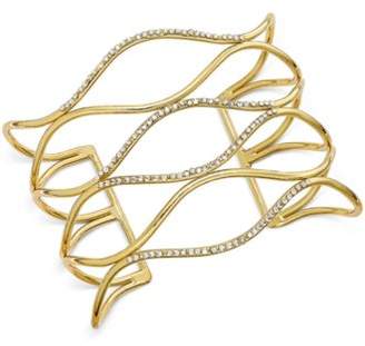 INC International Concepts Silver-Tone Pavé Open Cuff Bracelet, Created for Macy's