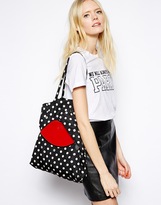 Thumbnail for your product : Lulu Guinness Spotty Foldaway Shopper Bag