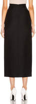 Thumbnail for your product : Valentino Slit Midi Skirt in Black | FWRD