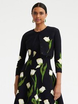 Thumbnail for your product : ODLR Tulip Jacquard Cropped Cardigan