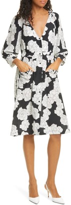 long sleeve silk shirt dress