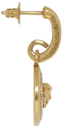 Versace Gold Small Medusa Coin Earrings