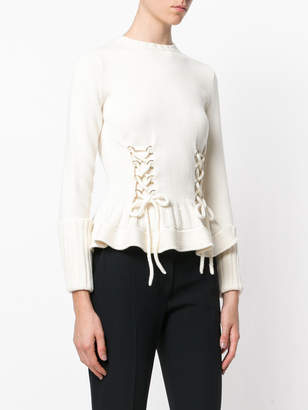 Alexander McQueen lace-up flared top