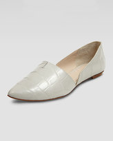 Thumbnail for your product : Elizabeth and James Merri Croc-Embossed d'Orsay Flat