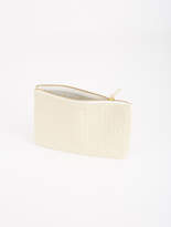Thumbnail for your product : Embossed Leather Zip Pouch - Off White
