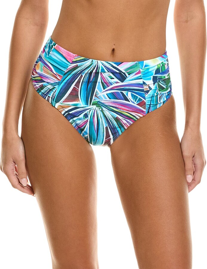 La Blanca Palm High-Waist Bikini Bottom