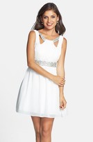 Thumbnail for your product : Way-In Embellished Skater Dress (Juniors)