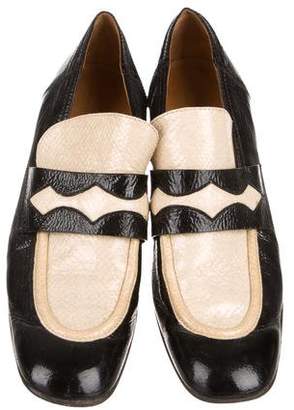 Marc Jacobs Embossed Patent Leather Loafers