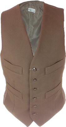 MB Clothing Mens Moleskin Waistcoat Satin Lining Back with Buckle 4 Pockets 6 Front Buttons Smart Casual Wear Sizes S Chest 36/38 M