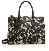 Thumbnail for your product : Gucci Arabesque Small Canvas Top-Handle Bag